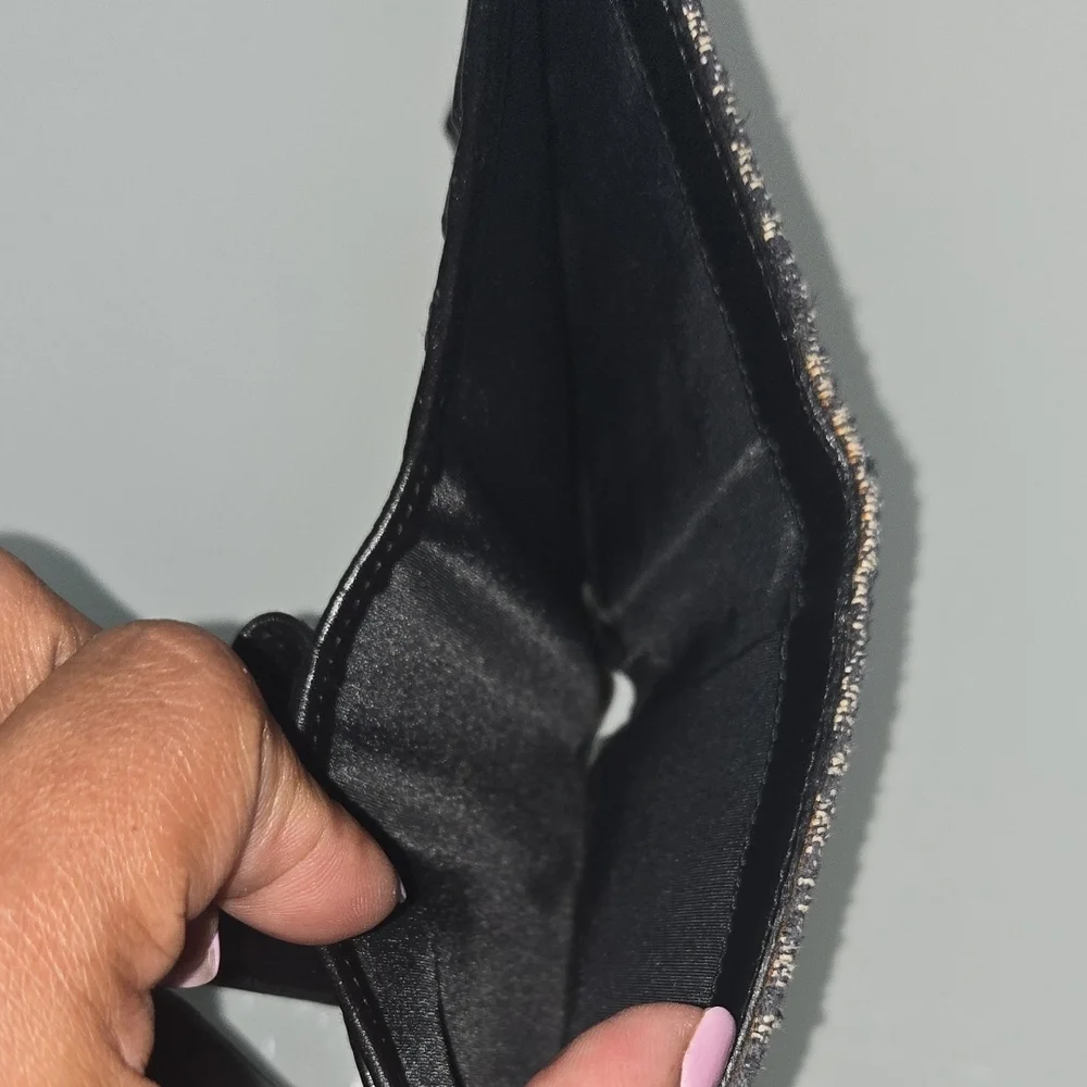 Dior Black and Tan Monogram Wallet